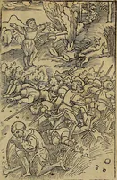Picture 52 of 167 from Den Bibel, met grooter neersticheyt gecorrigeert : eñ op die canten gheset den ouderdom der werelt : ende hoe lange die gheschiedenissen ende historien der Bibelen elck int zijn voor Christus gheboorte gheweest zijn : ende daer bi vergadert wt fasciculus temporum, ende wt dye cronike va alder werelt, die principael historie der machtiger heydenscher conincrijcke, daer die heylige scrift oock dickwils af vermaent, tot een claerder verstant der Bibelscher historien : ende oock een onderscheyt der tijden te hebben (1535), leaf 174
