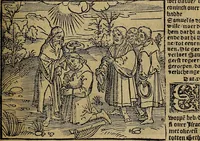 Picture 63 of 167 from Den Bibel, met grooter neersticheyt gecorrigeert : eñ op die canten gheset den ouderdom der werelt : ende hoe lange die gheschiedenissen ende historien der Bibelen elck int zijn voor Christus gheboorte gheweest zijn : ende daer bi vergadert wt fasciculus temporum, ende wt dye cronike va alder werelt, die principael historie der machtiger heydenscher conincrijcke, daer die heylige scrift oock dickwils af vermaent, tot een claerder verstant der Bibelscher historien : ende oock een onderscheyt der tijden te hebben (1535), leaf 194