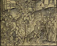 Picture 65 of 167 from Den Bibel, met grooter neersticheyt gecorrigeert : eñ op die canten gheset den ouderdom der werelt : ende hoe lange die gheschiedenissen ende historien der Bibelen elck int zijn voor Christus gheboorte gheweest zijn : ende daer bi vergadert wt fasciculus temporum, ende wt dye cronike va alder werelt, die principael historie der machtiger heydenscher conincrijcke, daer die heylige scrift oock dickwils af vermaent, tot een claerder verstant der Bibelscher historien : ende oock een onderscheyt der tijden te hebben (1535), leaf 206