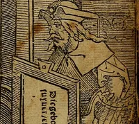 An illustration from Den Bibel, met grooter neersticheyt gecorrigeert : eñ op die canten gheset den ouderdom der werelt : ende hoe lange die gheschiedenissen ende historien der Bibelen elck int zijn voor Christus gheboorte gheweest zijn : ende daer bi vergadert wt fasciculus temporum, ende wt dye cronike va alder werelt, die principael historie der machtiger heydenscher conincrijcke, daer die heylige scrift oock dickwils af vermaent, tot een claerder verstant der Bibelscher historien : ende oock een onderscheyt der tijden te hebben (1535)