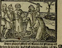 Picture 25 of 167 from Den Bibel, met grooter neersticheyt gecorrigeert : eñ op die canten gheset den ouderdom der werelt : ende hoe lange die gheschiedenissen ende historien der Bibelen elck int zijn voor Christus gheboorte gheweest zijn : ende daer bi vergadert wt fasciculus temporum, ende wt dye cronike va alder werelt, die principael historie der machtiger heydenscher conincrijcke, daer die heylige scrift oock dickwils af vermaent, tot een claerder verstant der Bibelscher historien : ende oock een onderscheyt der tijden te hebben (1535), leaf 47