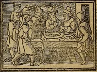 Picture 27 of 167 from Den Bibel, met grooter neersticheyt gecorrigeert : eñ op die canten gheset den ouderdom der werelt : ende hoe lange die gheschiedenissen ende historien der Bibelen elck int zijn voor Christus gheboorte gheweest zijn : ende daer bi vergadert wt fasciculus temporum, ende wt dye cronike va alder werelt, die principael historie der machtiger heydenscher conincrijcke, daer die heylige scrift oock dickwils af vermaent, tot een claerder verstant der Bibelscher historien : ende oock een onderscheyt der tijden te hebben (1535), leaf 50