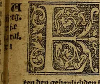 An illustration from Den Bibel, met grooter neersticheyt gecorrigeert : eñ op die canten gheset den ouderdom der werelt : ende hoe lange die gheschiedenissen ende historien der Bibelen elck int zijn voor Christus gheboorte gheweest zijn : ende daer bi vergadert wt fasciculus temporum, ende wt dye cronike va alder werelt, die principael historie der machtiger heydenscher conincrijcke, daer die heylige scrift oock dickwils af vermaent, tot een claerder verstant der Bibelscher historien : ende oock een onderscheyt der tijden te hebben (1535)