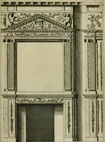 An illustration from Den doorluchtigen hooghgeboren vorst eñ heere Wilhem Henrick, van Gods genade Prince van Orange, werden dese afbeeldingen, van weinighe schoorsteen-wercken, meest ten bevele vande doorl. hooghgeborene Zijne Hooch.ts Heeren grootvader, vader en vrouw grootmoeder (1655)