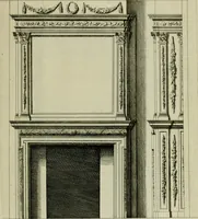 An illustration from Den doorluchtigen hooghgeboren vorst eñ heere Wilhem Henrick, van Gods genade Prince van Orange, werden dese afbeeldingen, van weinighe schoorsteen-wercken, meest ten bevele vande doorl. hooghgeborene Zijne Hooch.ts Heeren grootvader, vader en vrouw grootmoeder (1655)