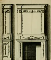 An illustration from Den doorluchtigen hooghgeboren vorst eñ heere Wilhem Henrick, van Gods genade Prince van Orange, werden dese afbeeldingen, van weinighe schoorsteen-wercken, meest ten bevele vande doorl. hooghgeborene Zijne Hooch.ts Heeren grootvader, vader en vrouw grootmoeder (1655)