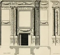 An illustration from Den doorluchtigen hooghgeboren vorst eñ heere Wilhem Henrick, van Gods genade Prince van Orange, werden dese afbeeldingen, van weinighe schoorsteen-wercken, meest ten bevele vande doorl. hooghgeborene Zijne Hooch.ts Heeren grootvader, vader en vrouw grootmoeder (1655)