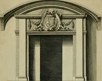 An illustration from Den doorluchtigen hooghgeboren vorst eñ heere Wilhem Henrick, van Gods genade Prince van Orange, werden dese afbeeldingen, van weinighe schoorsteen-wercken, meest ten bevele vande doorl. hooghgeborene Zijne Hooch.ts Heeren grootvader, vader en vrouw grootmoeder (1655)