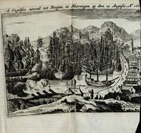 Picture 5 of 15 from Den Engelsen en Munstersen oorlogh t'egen de Vrye Vereenighde Nederlanden : beginnede in den jare 1664 en eyndigende met het sluyten van de vrede tot Breda, anno 1667, in 't kort beschreven : met de autenthijcke stucken en brieven van die geene, die den oorlogh en vredehandel self hebben by gewoont : nebens een inleydingh bevattende de ballinghschap en herstellingh van den tegenwoordigen Koningh van Engelandt (1668), leaf 175