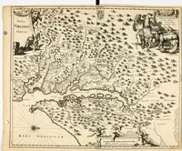 Picture 37 of 130 from De nieuwe en onbekende weereld, of, Beschryving van America en 't zuid-land : vervaetende d'oorsprong der Americaenen en zuid-landers, gedenkwaerdige togten derwaerds, gelegendheid der vaste kusten, eilanden, steden, sterkten, dorpen, tempels, bergen, fonteinen, stroomen, huisen, de natuur van beesten, boomen, planten en vreemde gewasschen, Gods-dienst en zeden, wonderlijke voorvallen, vereeuwde en nieuwe oorlogen: verciert met af-beeldsels na 't leven in America gemaekt, (1671), leaf 167