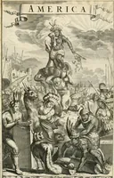 Picture 1 of 130 from De nieuwe en onbekende weereld, of, Beschryving van America en 't zuid-land : vervaetende d'oorsprong der Americaenen en zuid-landers, gedenkwaerdige togten derwaerds, gelegendheid der vaste kusten, eilanden, steden, sterkten, dorpen, tempels, bergen, fonteinen, stroomen, huisen, de natuur van beesten, boomen, planten en vreemde gewasschen, Gods-dienst en zeden, wonderlijke voorvallen, vereeuwde en nieuwe oorlogen: verciert met af-beeldsels na 't leven in America gemaekt, (1671), leaf 4