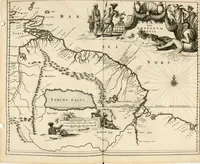 Picture 123 of 130 from De nieuwe en onbekende weereld, of, Beschryving van America en 't zuid-land : vervaetende d'oorsprong der Americaenen en zuid-landers, gedenkwaerdige togten derwaerds, gelegendheid der vaste kusten, eilanden, steden, sterkten, dorpen, tempels, bergen, fonteinen, stroomen, huisen, de natuur van beesten, boomen, planten en vreemde gewasschen, Gods-dienst en zeden, wonderlijke voorvallen, vereeuwde en nieuwe oorlogen: verciert met af-beeldsels na 't leven in America gemaekt, (1671), leaf 649