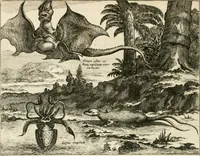 Picture 16 of 130 from De nieuwe en onbekende weereld, of, Beschryving van America en 't zuid-land : vervaetende d'oorsprong der Americaenen en zuid-landers, gedenkwaerdige togten derwaerds, gelegendheid der vaste kusten, eilanden, steden, sterkten, dorpen, tempels, bergen, fonteinen, stroomen, huisen, de natuur van beesten, boomen, planten en vreemde gewasschen, Gods-dienst en zeden, wonderlijke voorvallen, vereeuwde en nieuwe oorlogen: verciert met af-beeldsels na 't leven in America gemaekt, (1671), leaf 83