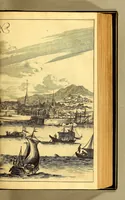 An illustration from De Nieuwe en onbekende Weereld: of Beschryving van America en 't Zuid-Land, : vervaetende d'oorsprong der Americænen en Zuid-Landers, gedenkwaerdige togten derwaerds, gelegendheid der vaste kusten, eilanden, steden, sterkten, dorpen, tempels, bergen, fonteinen, stroomen, huisen, de natuur van beesten, boomen, planten en vreemde gewasschen, gods-dienst en zeden, wonderlijke voorvallen, vereeuwde en nieuwe oorloogen: Verciert met af-beeldsels na 't leven in America gemaekt, (1671)