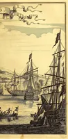 An illustration from De Nieuwe en onbekende Weereld: of Beschryving van America en 't Zuid-Land, : vervaetende d'oorsprong der Americænen en Zuid-Landers, gedenkwaerdige togten derwaerds, gelegendheid der vaste kusten, eilanden, steden, sterkten, dorpen, tempels, bergen, fonteinen, stroomen, huisen, de natuur van beesten, boomen, planten en vreemde gewasschen, gods-dienst en zeden, wonderlijke voorvallen, vereeuwde en nieuwe oorloogen: Verciert met af-beeldsels na 't leven in America gemaekt, (1671)