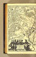Picture 62 of 63 from De Nieuwe en onbekende Weereld: of Beschryving van America en 't Zuid-Land, : vervaetende d'oorsprong der Americænen en Zuid-Landers, gedenkwaerdige togten derwaerds, gelegendheid der vaste kusten, eilanden, steden, sterkten, dorpen, tempels, bergen, fonteinen, stroomen, huisen, de natuur van beesten, boomen, planten en vreemde gewasschen, gods-dienst en zeden, wonderlijke voorvallen, vereeuwde en nieuwe oorloogen: Verciert met af-beeldsels na 't leven in America gemaekt, (1671), leaf 760