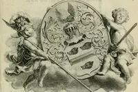 An illustration from De nieuwe schouburg der Nederlantsche kunstschilders en schilderessen: waer in levens-en kunstbedryven der tans levende en reets overleedene schilders, die van Houbraken, noch eenig ander schryver, zyn aengeteekend, verhaelt worden (1750)