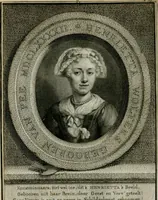 An illustration from De nieuwe schouburg der Nederlantsche kunstschilders en schilderessen: waer in levens-en kunstbedryven der tans levende en reets overleedene schilders, die van Houbraken, noch eenig ander schryver, zyn aengeteekend, verhaelt worden (1750)