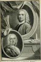 An illustration from De nieuwe schouburg der Nederlantsche kunstschilders en schilderessen: waer in levens-en kunstbedryven der tans levende en reets overleedene schilders, die van Houbraken, noch eenig ander schryver, zyn aengeteekend, verhaelt worden (1750)