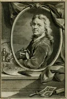 An illustration from De nieuwe schouburg der Nederlantsche kunstschilders en schilderessen: waer in levens-en kunstbedryven der tans levende en reets overleedene schilders, die van Houbraken, noch eenig ander schryver, zyn aengeteekend, verhaelt worden (1750)