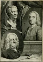 An illustration from De nieuwe schouburg der Nederlantsche kunstschilders en schilderessen: waer in levens-en kunstbedryven der tans levende en reets overleedene schilders, die van Houbraken, noch eenig ander schryver, zyn aengeteekend, verhaelt worden (1750)