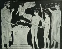 An illustration from Denkmäler des klassischen Altertums, zur Erläuterung des Lebens der Griechen und Römer in Religion, Kunst und Sitte (1887)