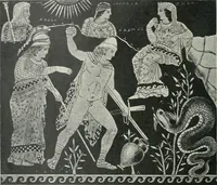 An illustration from Denkmäler des klassischen Altertums, zur Erläuterung des Lebens der Griechen und Römer in Religion, Kunst und Sitte (1887)