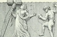 An illustration from Denkmäler des klassischen Altertums, zur Erläuterung des Lebens der Griechen und Römer in Religion, Kunst und Sitte (1887)