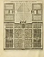 An illustration from Den nederlandtsen hovenier : zijnde het I. deel van het Vermakelijck land-leven, beschrijbende alderhande princelijke en heerlijcke lusthoven en hofsteden; en hoeman de selve, met veelderley uytnemende boomen, bloemen en kruyden, kan beplanted, bezaeyen, en vercieren ... (1699)