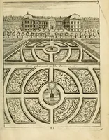 An illustration from Den nederlandtsen hovenier : zijnde het I. deel van het Vermakelijck land-leven, beschrijbende alderhande princelijke en heerlijcke lusthoven en hofsteden; en hoeman de selve, met veelderley uytnemende boomen, bloemen en kruyden, kan beplanted, bezaeyen, en vercieren ... (1699)