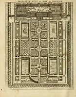 An illustration from Den nederlandtsen hovenier : zijnde het I. deel van het Vermakelijck land-leven, beschrijbende alderhande princelijke en heerlijcke lusthoven en hofsteden; en hoeman de selve, met veelderley uytnemende boomen, bloemen en kruyden, kan beplanted, bezaeyen, en vercieren ... (1699)