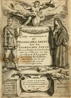 An illustration from Den onderganck des roomschen arents door den noordschen leeuw : af-ghebeeldt in verscheyden konstige figuren, met sin-rijcke verklaringhen der selver, beydes in en buyten rijm ... met een verhael van den doodt des koninghs (1642)