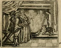 An illustration from Spiegel van den ouden ende nieuwen-tijt : bestaende uyt spreeck-woorden, ontleent van de voorige ende jegenwoordige eeuwe, verlustigt door menichte van sinne-beelden, met gedichten en prenten daer op passende (1648)