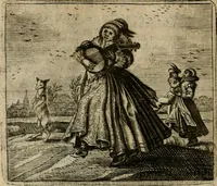 An illustration from Spiegel van den ouden ende nieuwen-tijt : bestaende uyt spreeck-woorden, ontleent van de voorige ende jegenwoordige eeuwe, verlustigt door menichte van sinne-beelden, met gedichten en prenten daer op passende (1648)