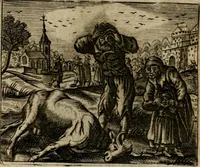 An illustration from Spiegel van den ouden ende nieuwen-tijt : bestaende uyt spreeck-woorden, ontleent van de voorige ende jegenwoordige eeuwe, verlustigt door menichte van sinne-beelden, met gedichten en prenten daer op passende (1648)