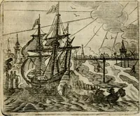 An illustration from Spiegel van den ouden ende nieuwen-tijt : bestaende uyt spreeck-woorden, ontleent van de voorige ende jegenwoordige eeuwe, verlustigt door menichte van sinne-beelden, met gedichten en prenten daer op passende (1648)