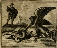 An illustration from Spiegel van den ouden ende nieuwen-tijt : bestaende uyt spreeck-woorden, ontleent van de voorige ende jegenwoordige eeuwe, verlustigt door menichte van sinne-beelden, met gedichten en prenten daer op passende (1648)