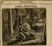 Picture 14 of 95 from Spiegel van den ouden ende nieuwen-tijt : bestaende uyt spreeck-woorden, ontleent van de voorige ende jegenwoordige eeuwe, verlustigt door menichte van sinne-beelden, met gedichten en prenten daer op passende (1648), leaf 51