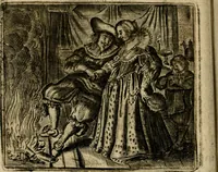 An illustration from Spiegel van den ouden ende nieuwen-tijt : bestaende uyt spreeck-woorden, ontleent van de voorige ende jegenwoordige eeuwe, verlustigt door menichte van sinne-beelden, met gedichten en prenten daer op passende (1648)