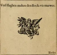 Picture 27 of 95 from Spiegel van den ouden ende nieuwen-tijt : bestaende uyt spreeck-woorden, ontleent van de voorige ende jegenwoordige eeuwe, verlustigt door menichte van sinne-beelden, met gedichten en prenten daer op passende (1648), leaf 95