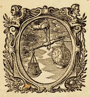 An illustration from Den Portugaelsen donder-slagh, tot ontwakinge van alle trouhertighe Neder-landtsche regenten ende ondersaten. : Om de balance van den gheunieerden staet wel te maken, tot voor-cominghe van alle onheyl, en bevestinghe van onse groot-beroemde republijcke. (1641)