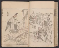 An illustration from Denshin kaishu Hokusai manga (1780)