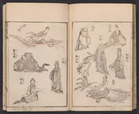 An illustration from Denshin kaishu Hokusai manga (1780)