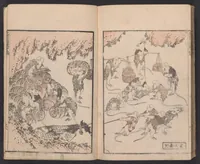 An illustration from Denshin kaishu Hokusai manga (1780)