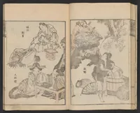 An illustration from Denshin kaishu Hokusai manga (1780)