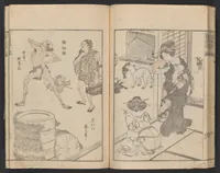 An illustration from Denshin kaishu Hokusai manga (1780)
