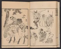 An illustration from Denshin kaishu Hokusai manga (1828)