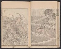 An illustration from Denshin kaishu Hokusai manga (1828)