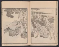 An illustration from Denshin kaishu Hokusai manga (1828)