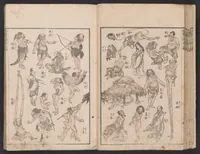 An illustration from Denshin kaishu Hokusai manga (1780)